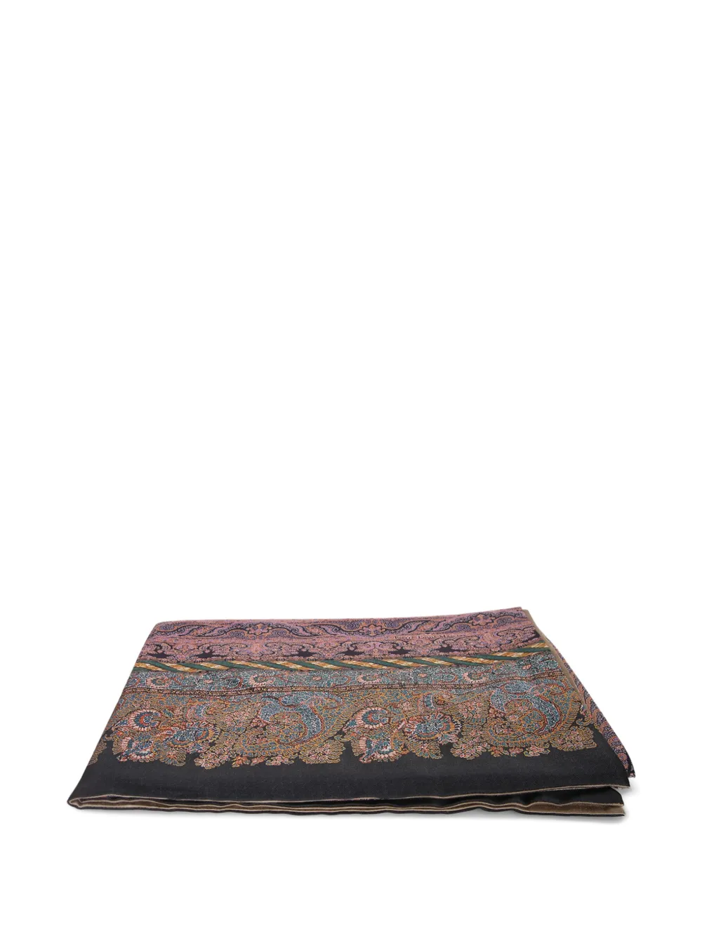 Pierre-Louis Mascia paisley-print striped scarf - Schwarz