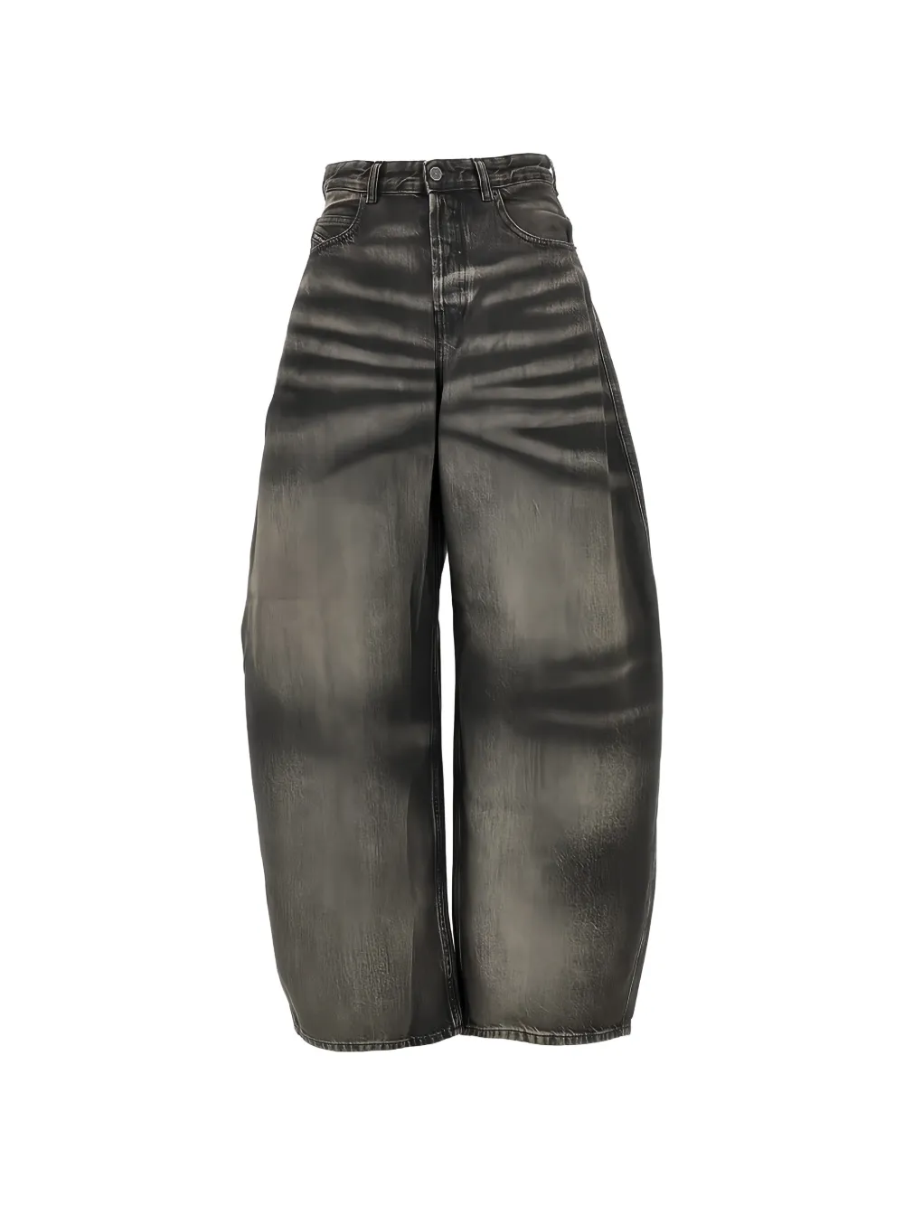 Diesel faded-effect wide-leg jeans - Grigio