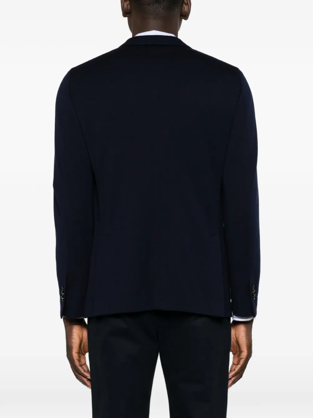 Lardini double-breasted peak-lapel jacket Blauw