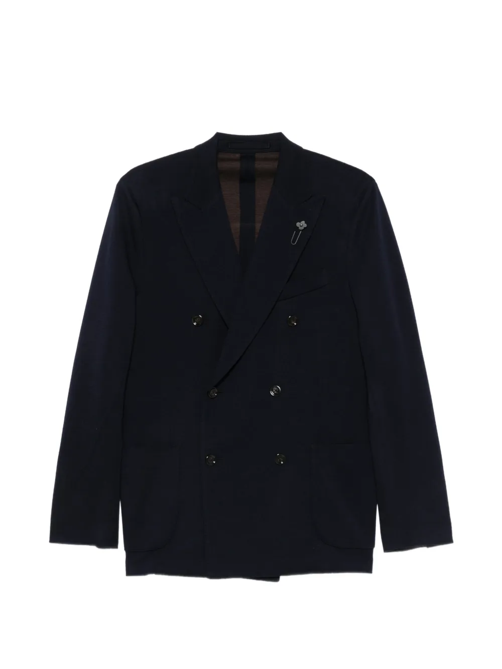 Lardini double-breasted peak-lapel jacket