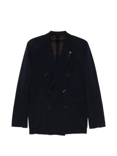 Lardini double-breasted peak-lapel jacket