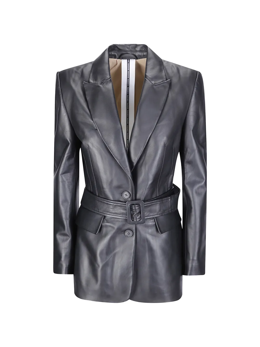 Sword 6.6.44 Belted Leather Jacket In Black