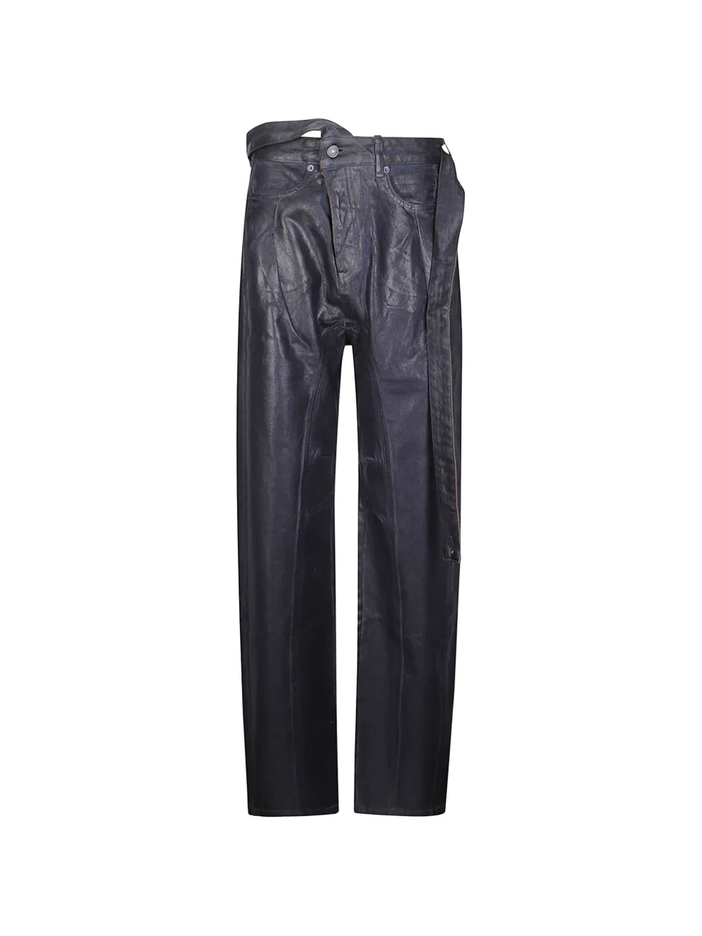 Ottolinger Glazed Deconstructed Jeans In Black