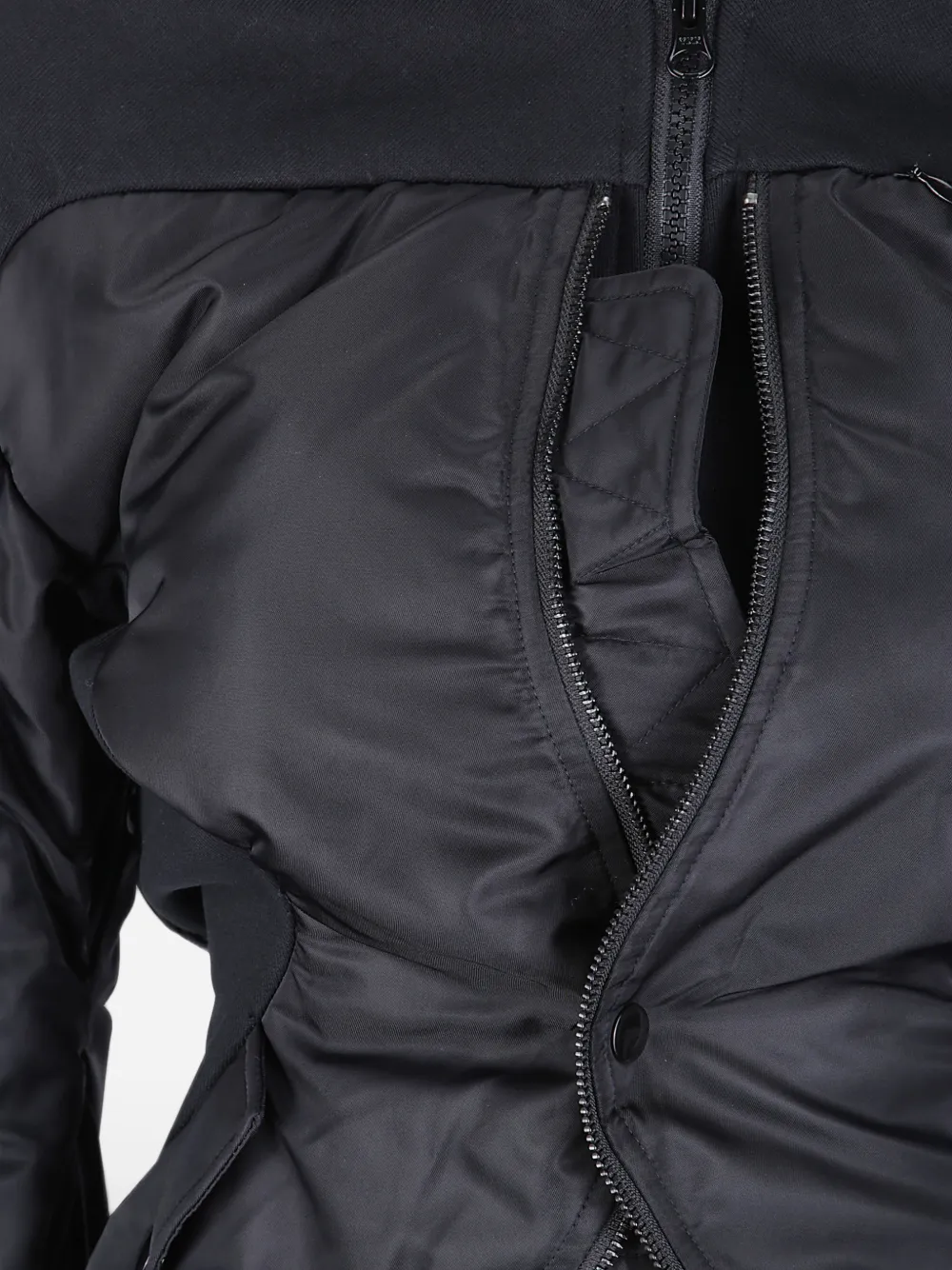Ottolinger double-closure silhouette bomber jacket Zwart