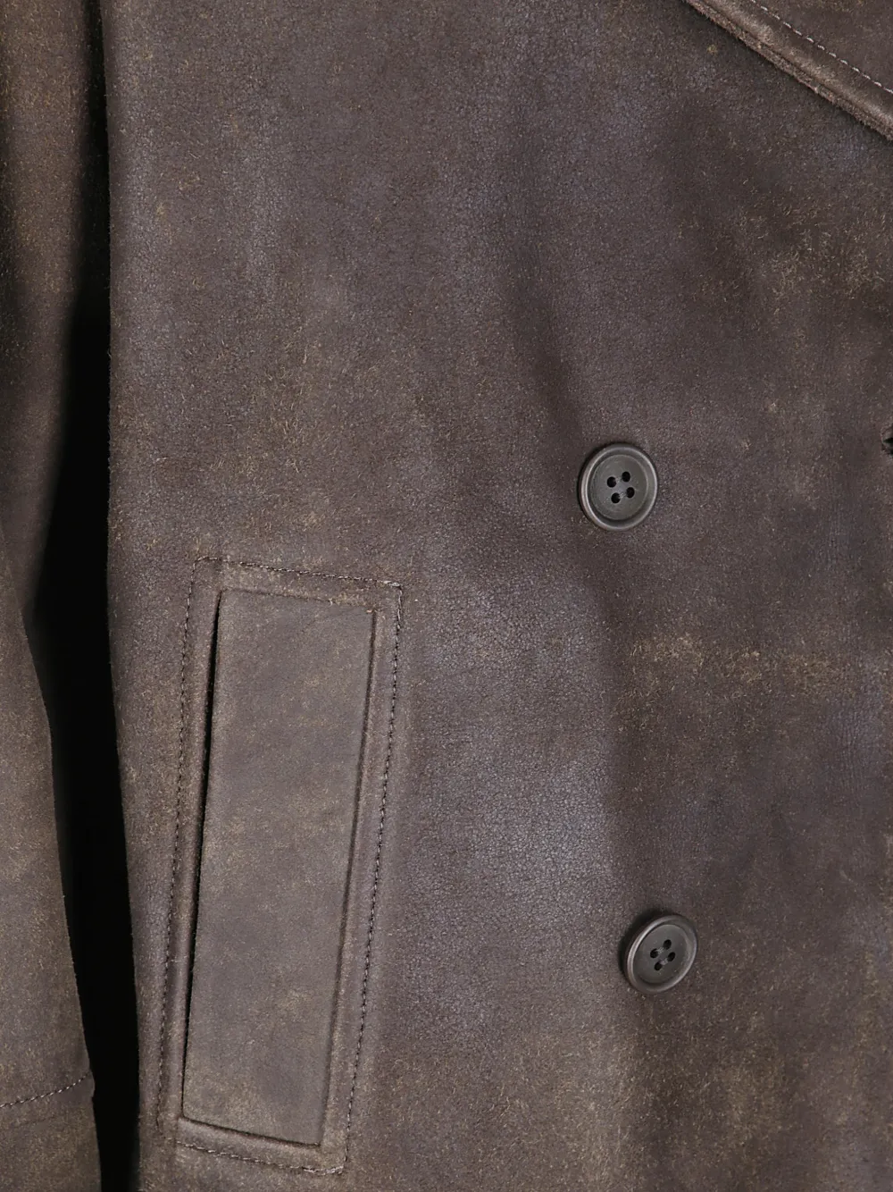 Salvatore Santoro double-breasted leather jacket Bruin