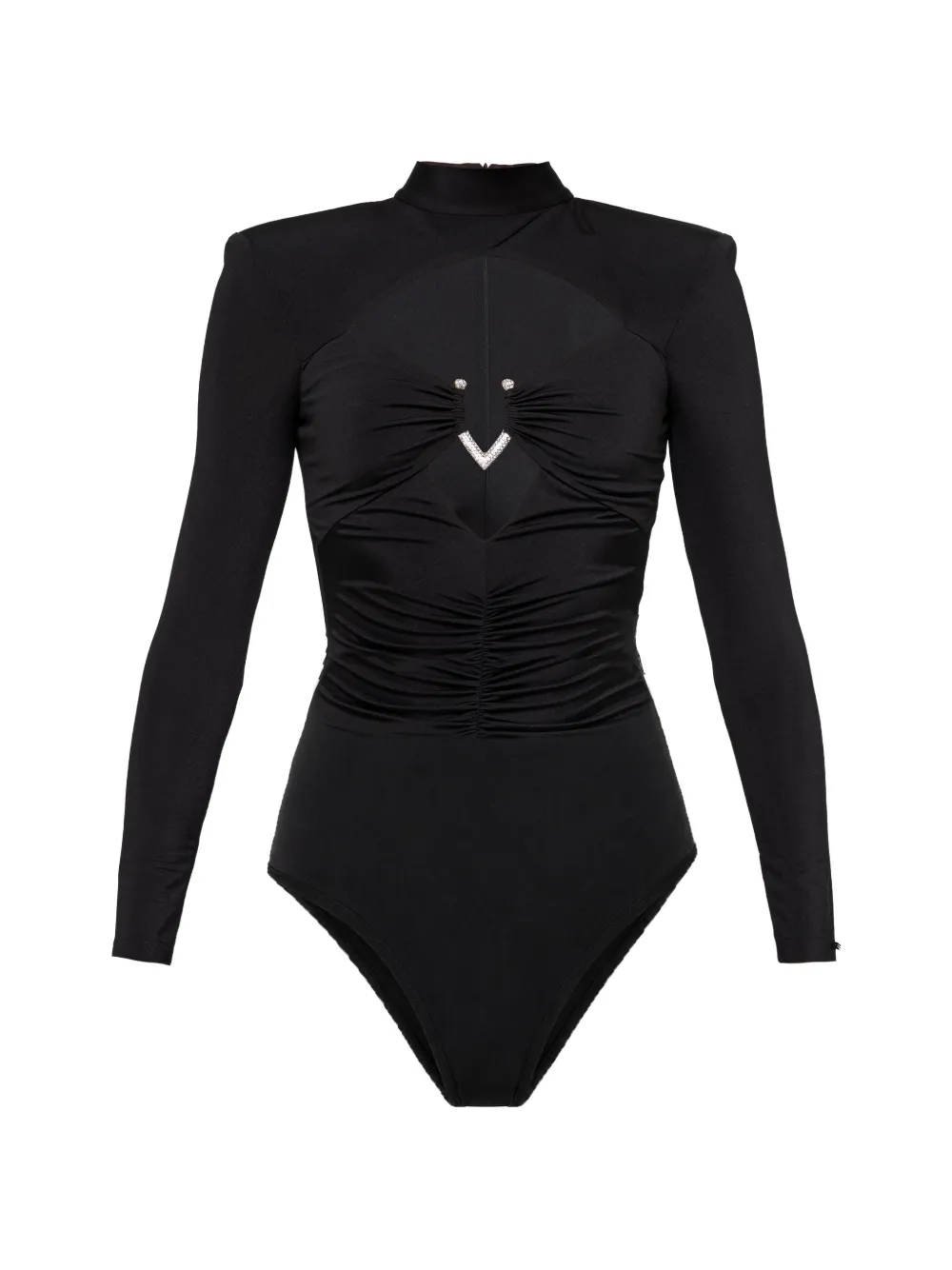 NISSA cut-out crystal detail bodysuit