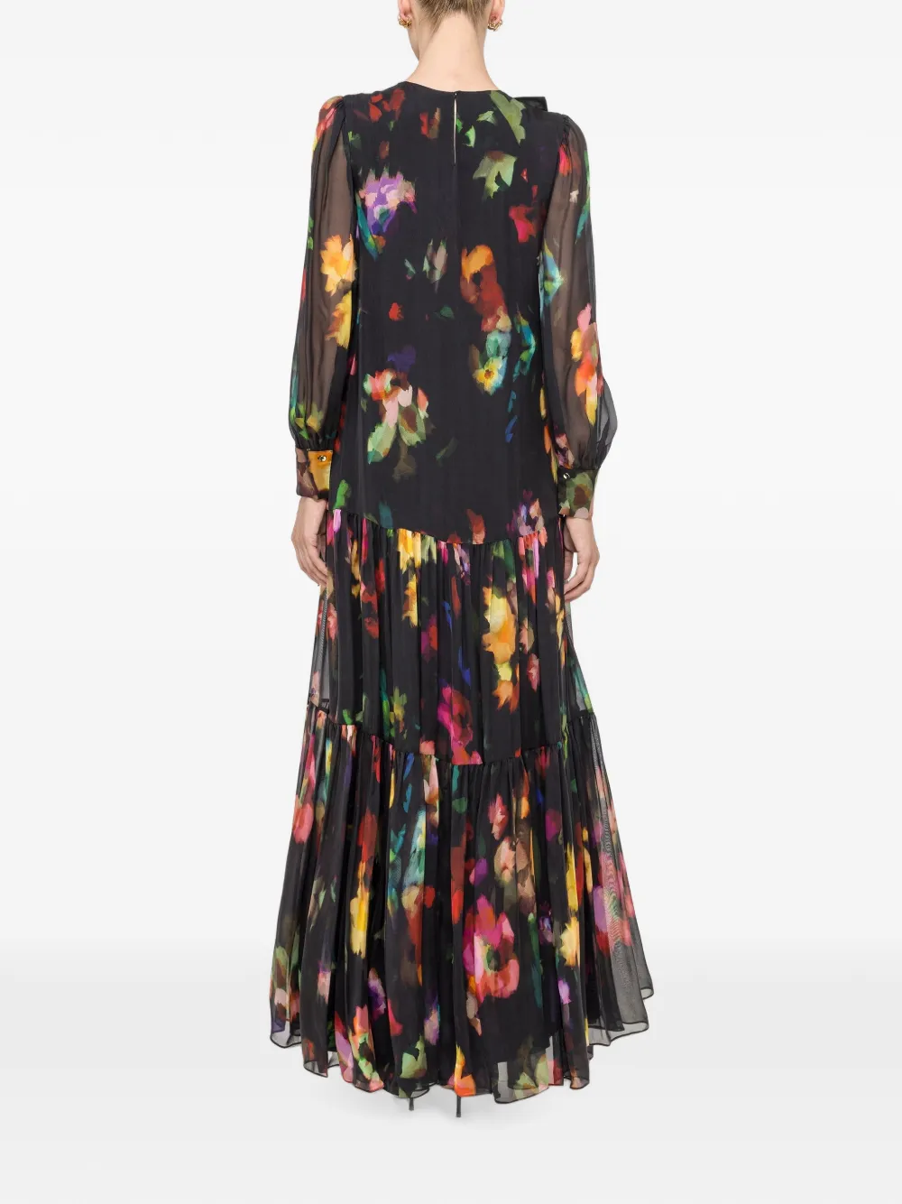 NISSA Maxi-jurk met print Zwart