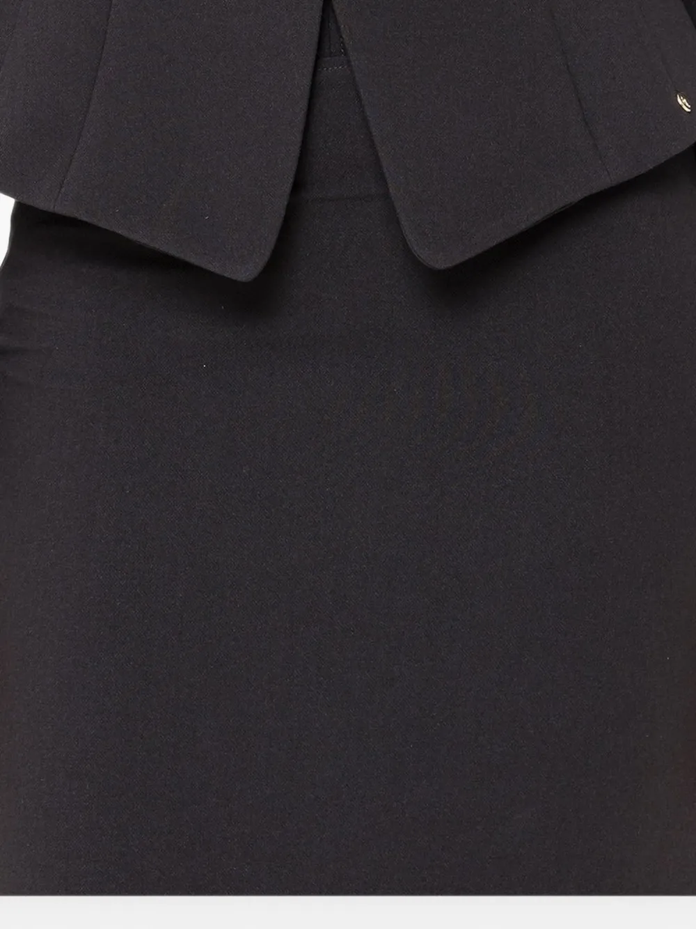 NISSA high-rise midi skirt - Nero