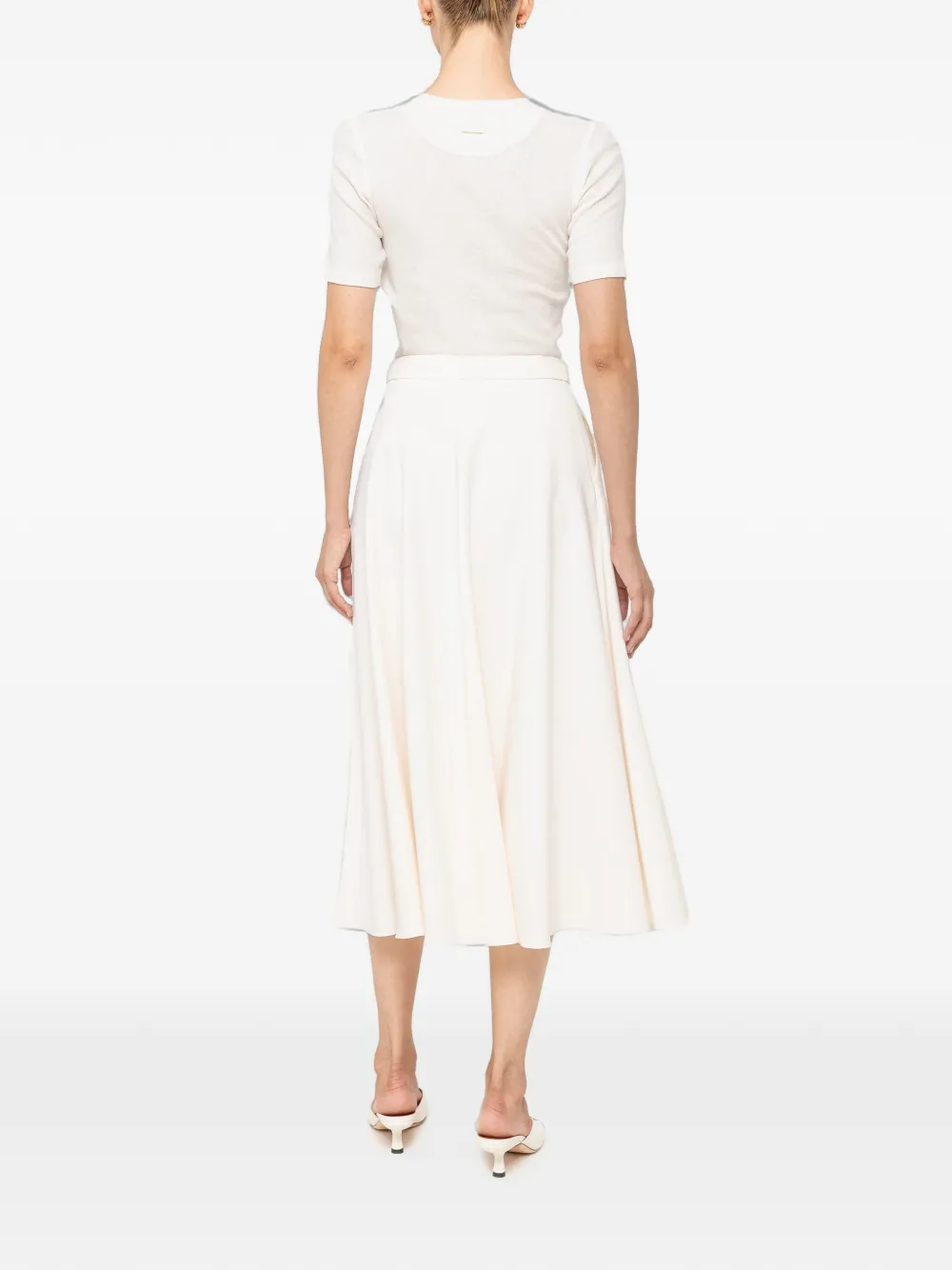 NISSA High waist midi-rok Beige