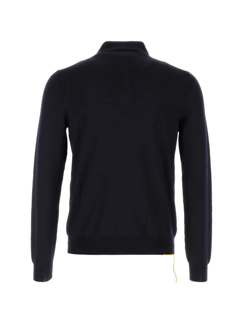 FENDI fine-knit long-sleeve polo shirt Blauw