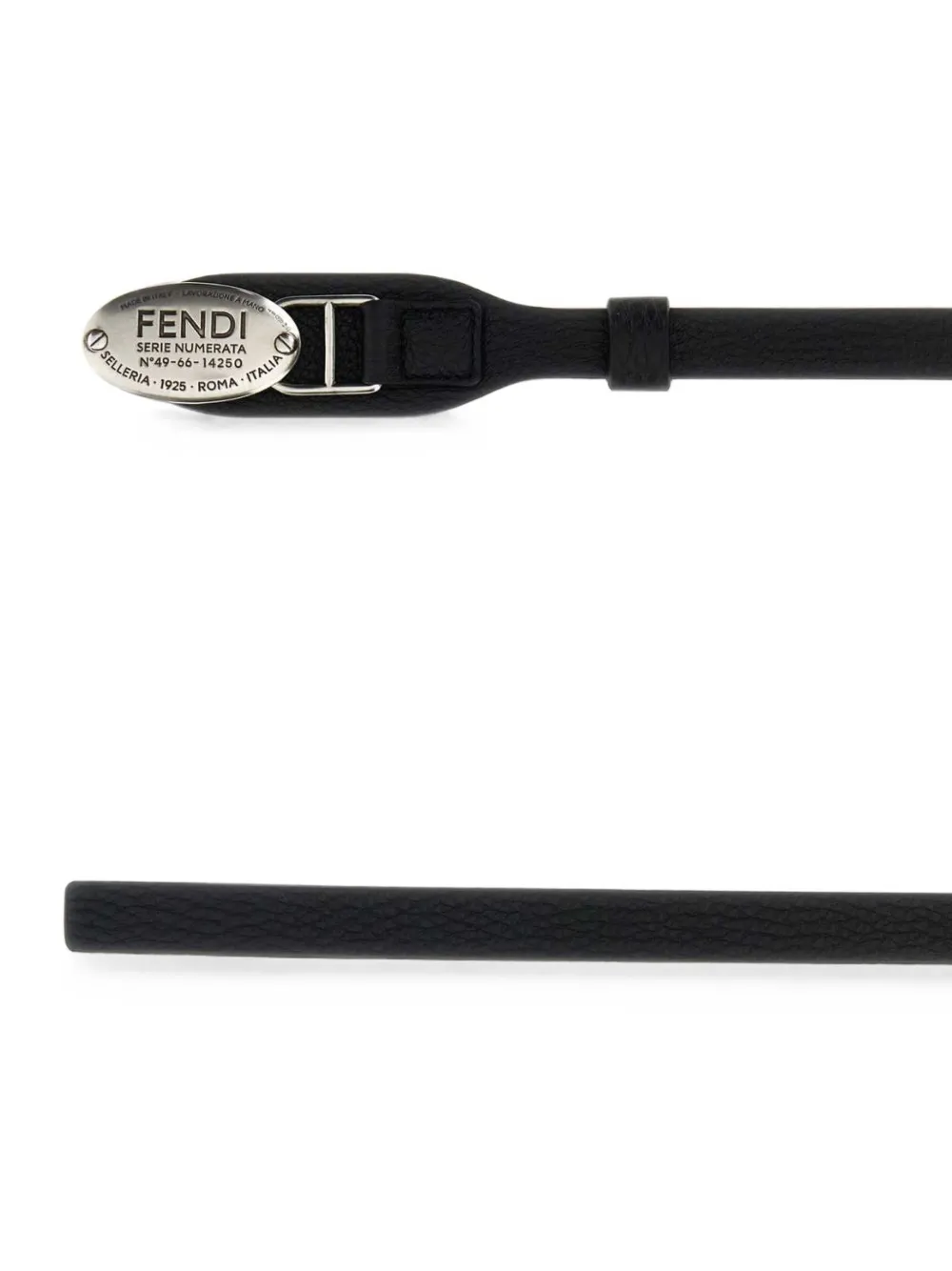FENDI Selleria Logo-plaque Belt in Black, view 2