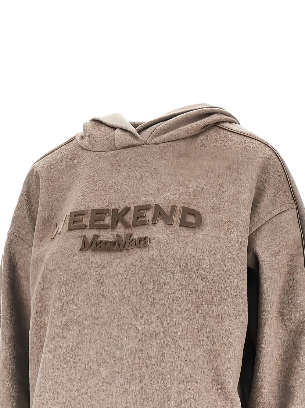 Weekend Max Mara Hoodie met geborduurd logo Beige