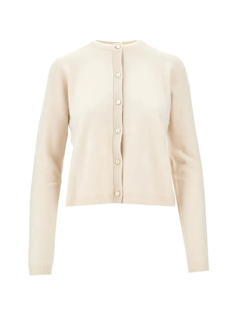 Weekend Max Mara button-up crew-neck cardigan - Blanc Weekend Max Mara button-up crew-neck cardigan - Blanc