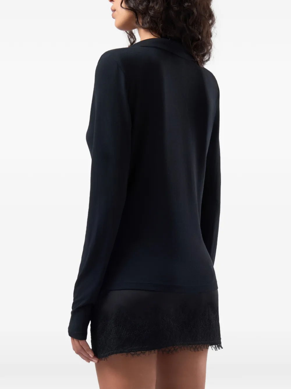 GCDS Gothic T-shirt met lange mouwen Zwart