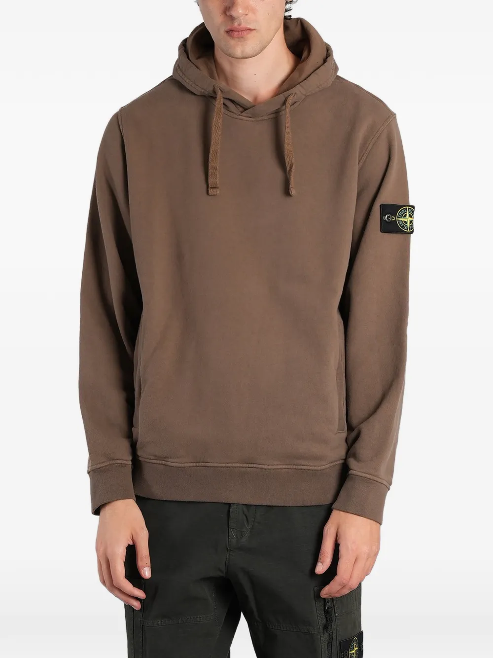 Stone Island 6100048 brushed organic cotton fleece sweatshirt - Brown