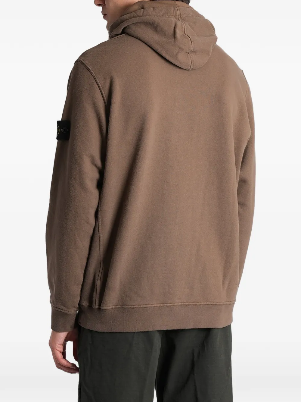Stone Island 6100048 brushed organic cotton fleece sweatshirt Bruin