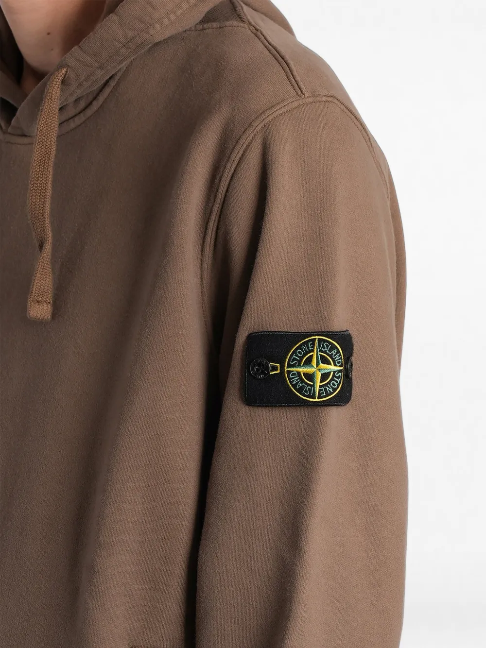 Stone Island 6100048 brushed organic cotton fleece sweatshirt Bruin