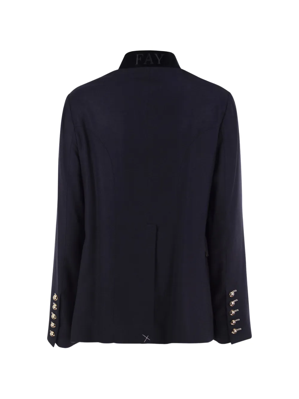 Fay Blazer met fluwelen kraag Blauw