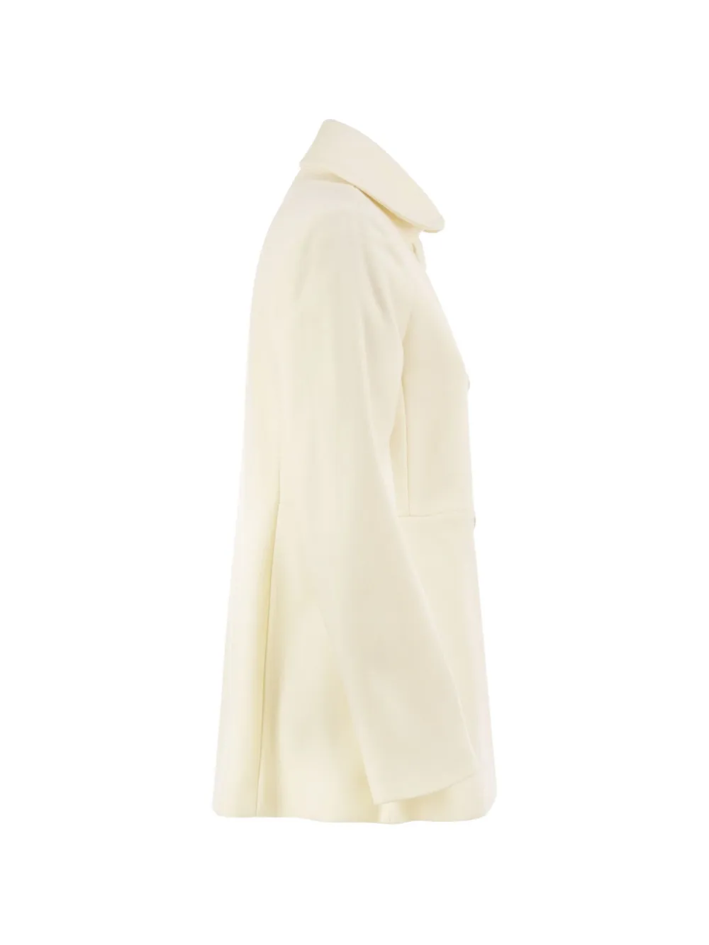 Fay Caban 3-Ganci-fastening single-breasted coat Wit