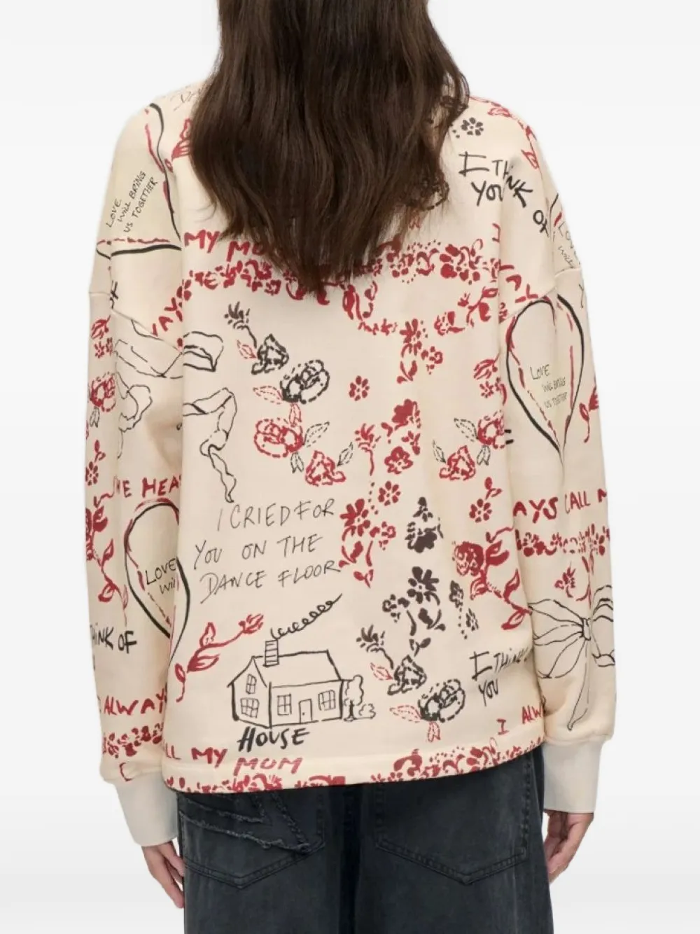 Stine Goya x Umbro sweater met grafische print Beige