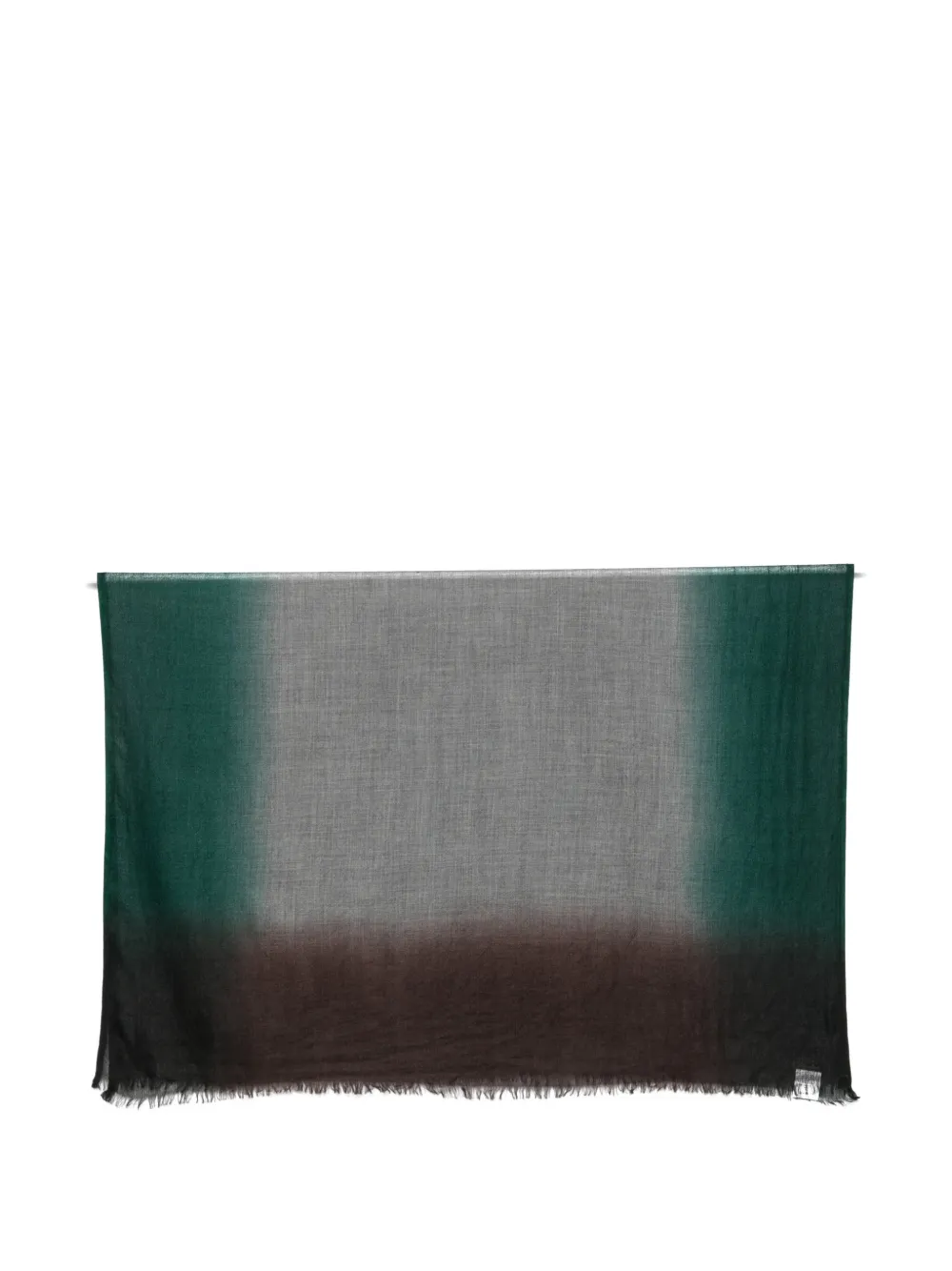 Faliero Sarti gradient-effect frayed scarf Groen