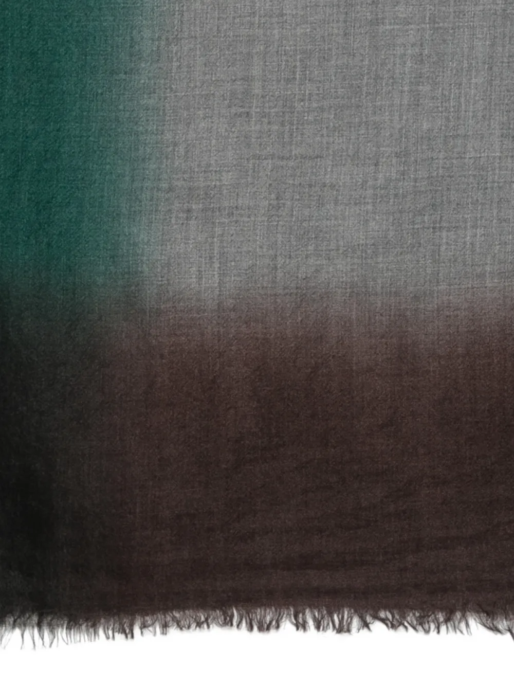 Faliero Sarti gradient-effect frayed scarf Groen