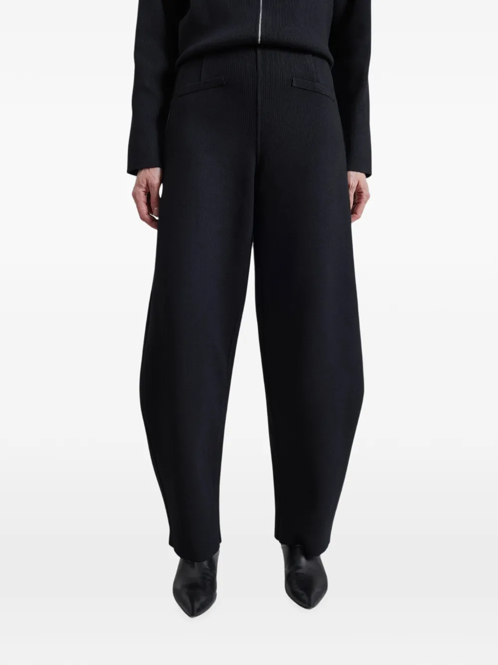 The Frankie Shop Enya broek met barrelpijpen Zwart