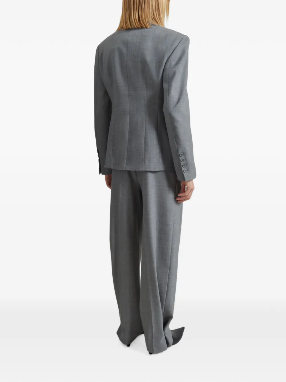 The Frankie Shop Doyer double-breasted blazer Grijs