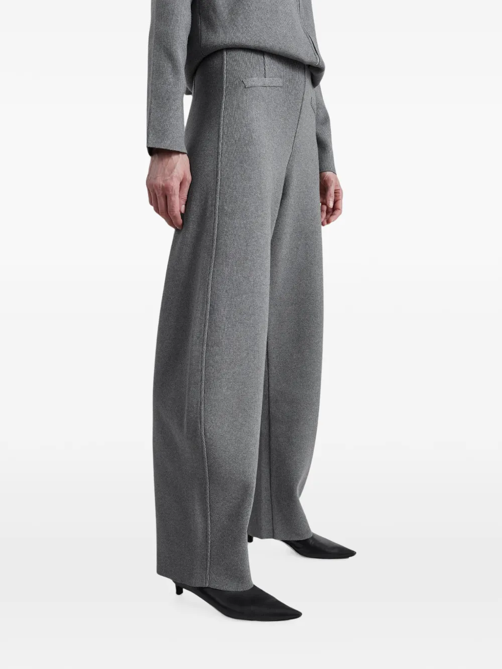 The Frankie Shop High-waist broek met barrelpijpen Grijs