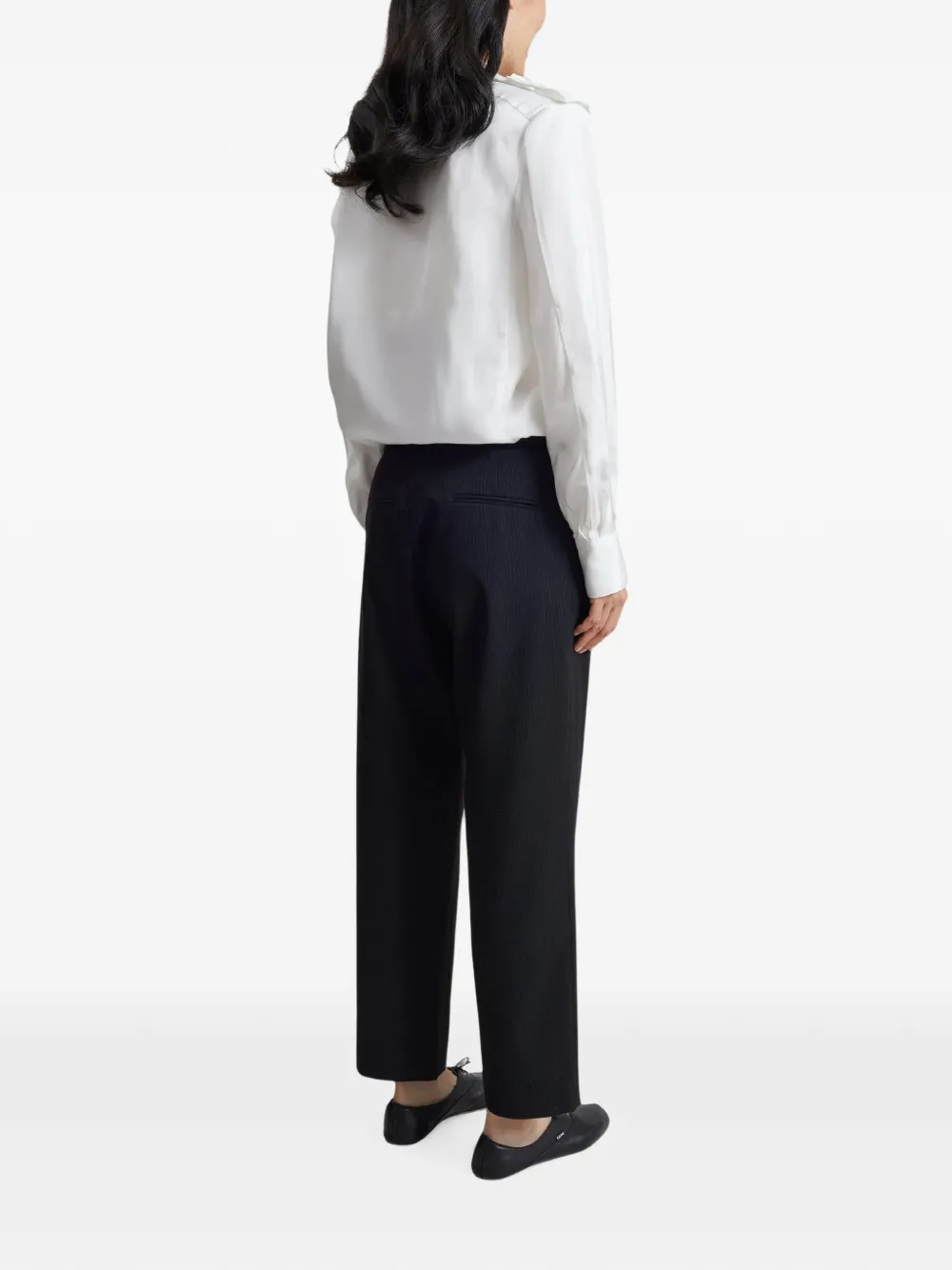 The Frankie Shop Jet pantalon met krijtstreep Zwart