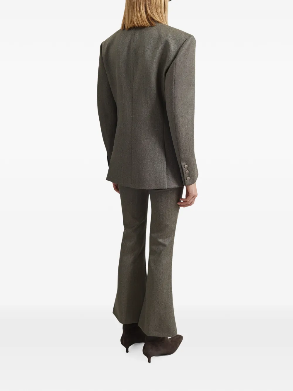 The Frankie Shop Jade double-breasted wool blazer Beige