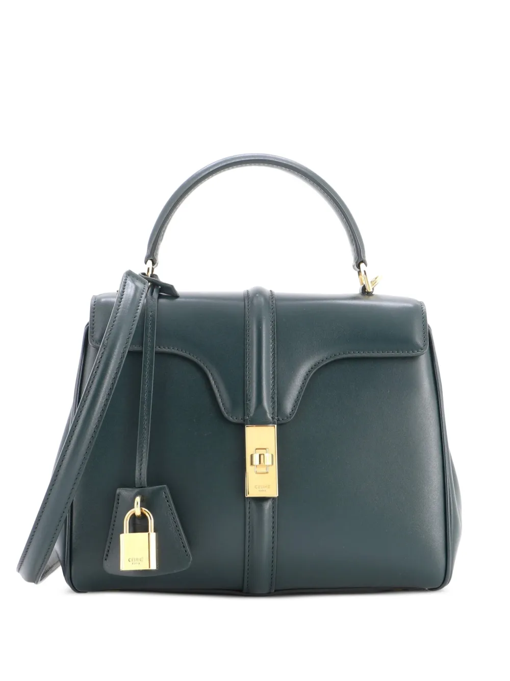 Celine Pre-Owned Kleine 16 Top Handle Bag Smooth Satchel-Tasche - Grün