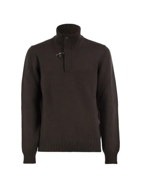 Fay hook-fastening wool sweater