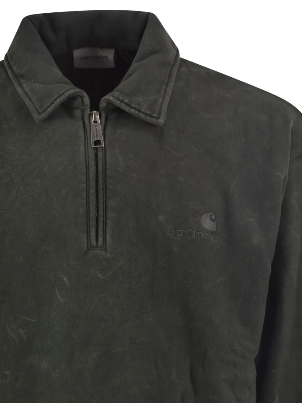 Carhartt WIP Lambert poloshirt met halve rits Groen