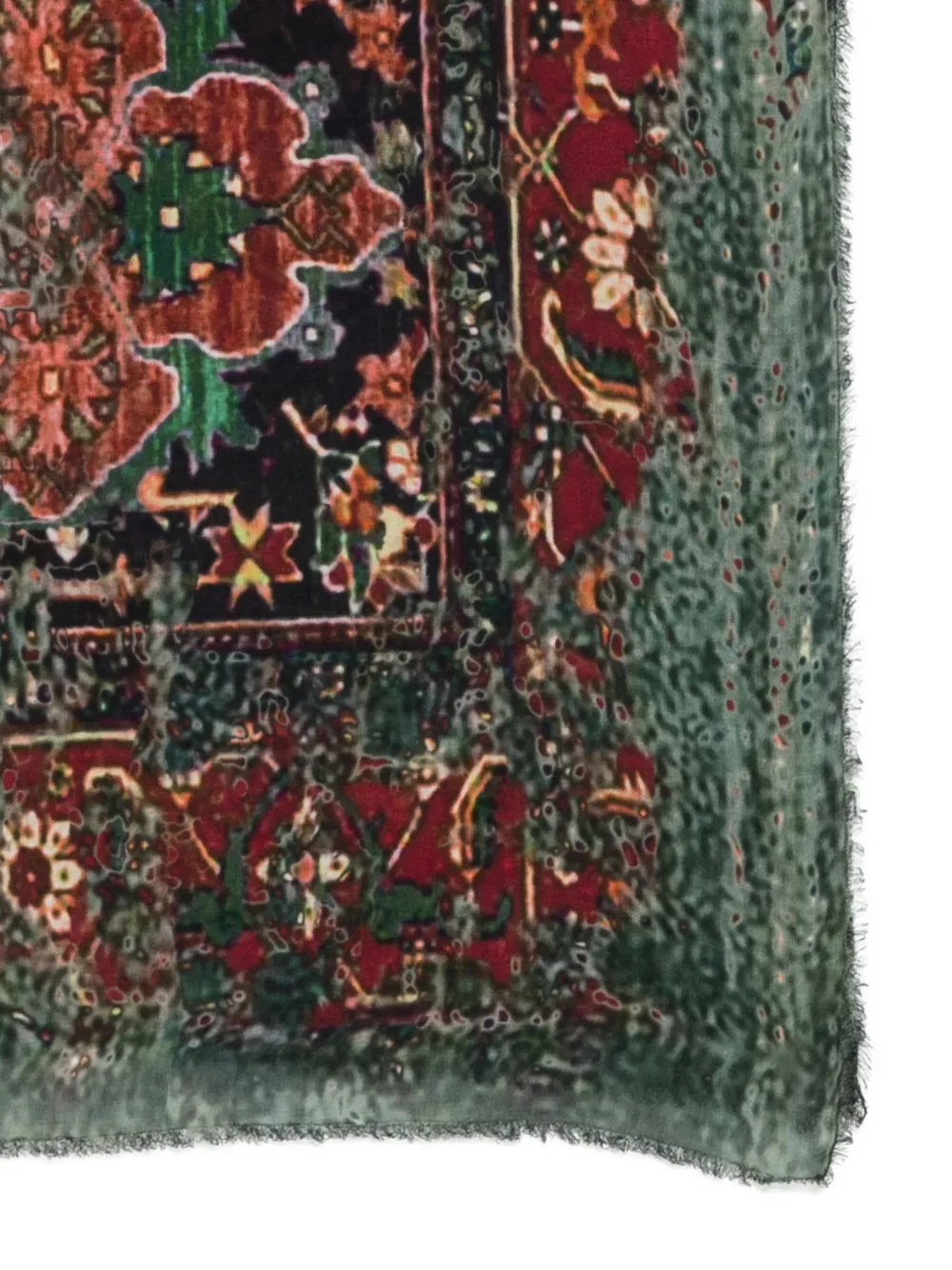 Faliero Sarti graphic-print scarf Groen