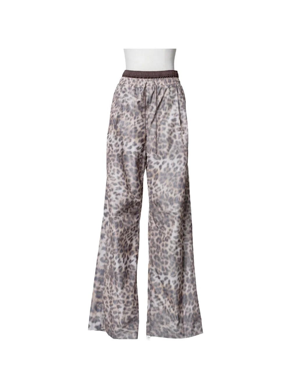 Muller Of Yoshiokubo leopard-print double-waist trousers