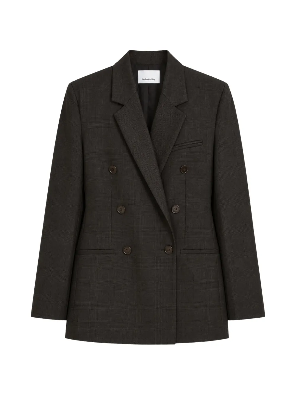 The Frankie Shop Bea wollen blazer met dubbele rij knopen Bruin
