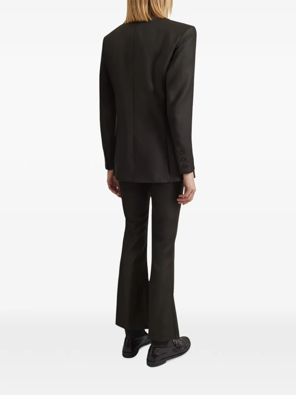 The Frankie Shop Bea wollen blazer met dubbele rij knopen Bruin