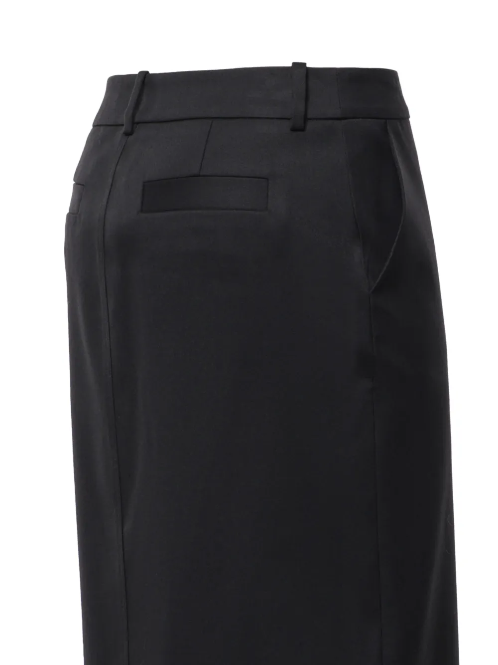 The Frankie Shop midi Maybelle front-slit belt-loop skirt Zwart