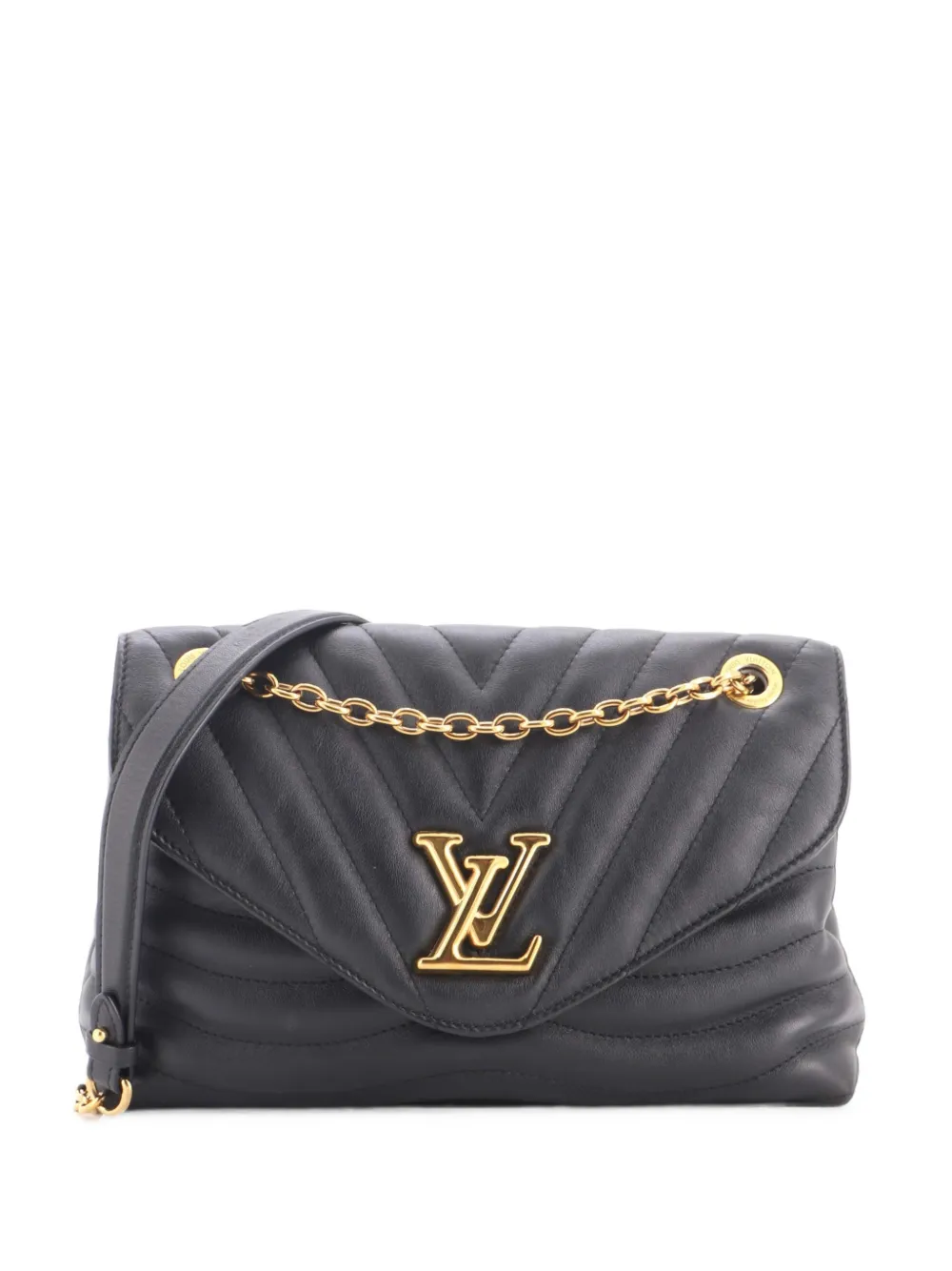 Louis Vuitton Pre-Owned New Wave Chain Bag NM Quilted Leather MM crossbody bag - Nero