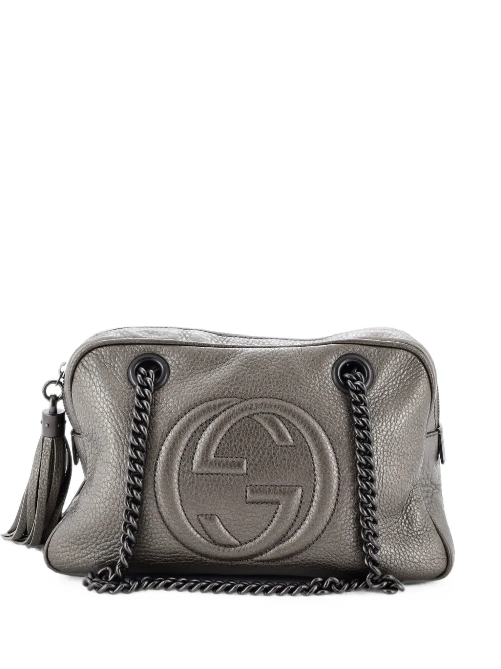 Gucci Pre-Owned Soho Chain Zip Leather Small shoulder bag - Effetto metallizzato