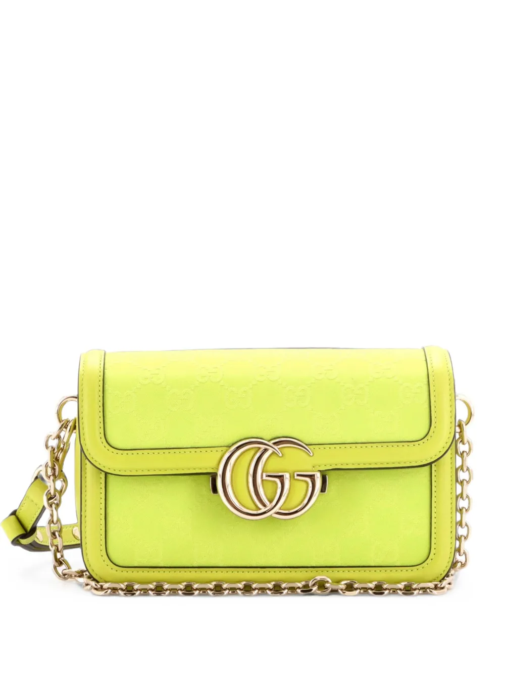 Gucci Pre-Owned Go GG Canvas with Leather Small shoulder bag - Green