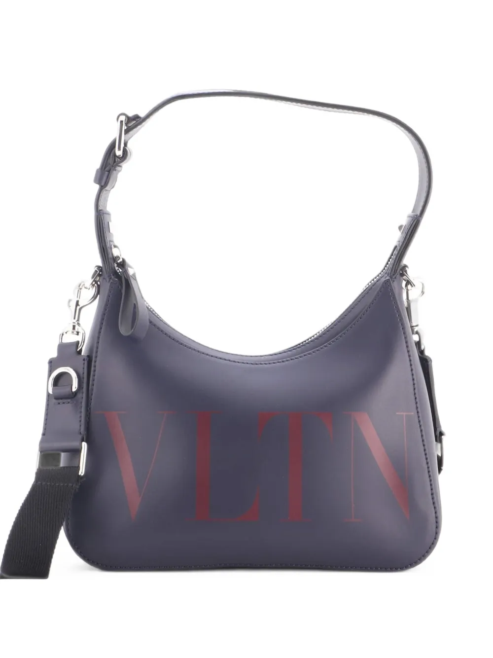 Valentino Garavani Pre-Owned VLTN Printed Leather Small hobo bag - Blu