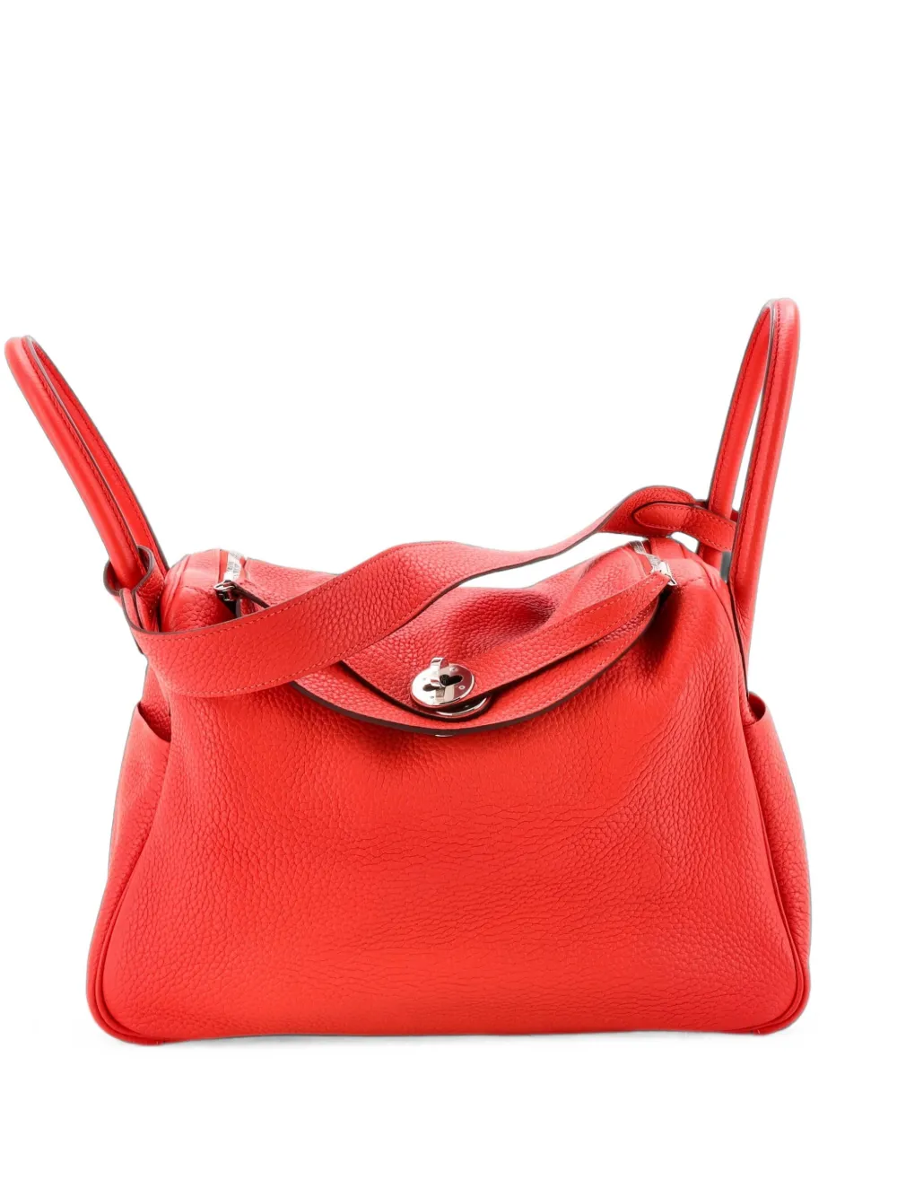 Hermès Pre-Owned Lindy Bag Clemence 30 shoulder bag - Rosso