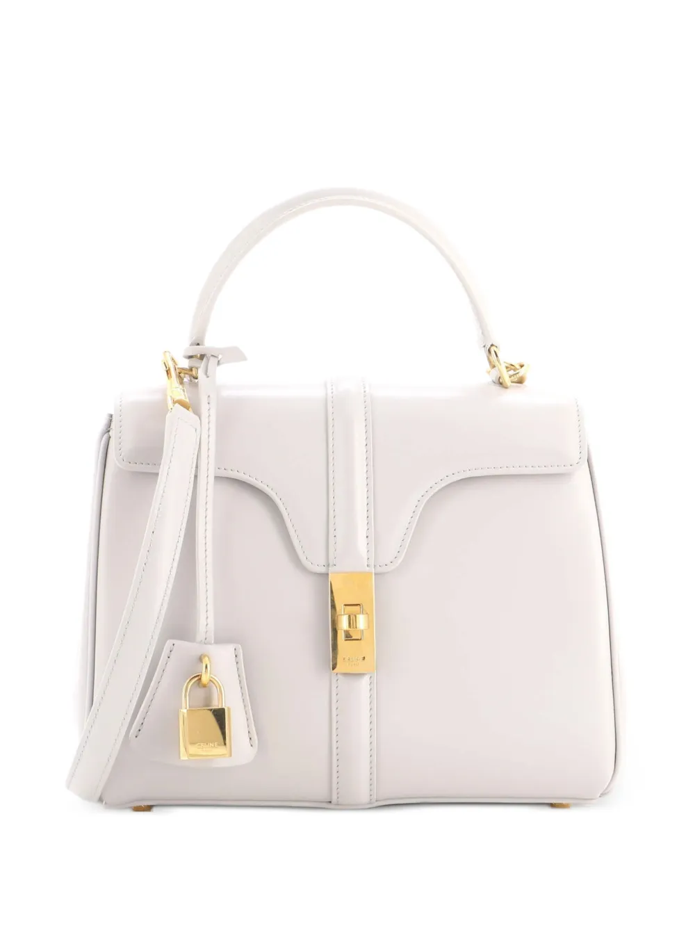 Celine Pre-Owned Kleine 16 Top Handle Bag Smooth Satchel-Tasche - Grau