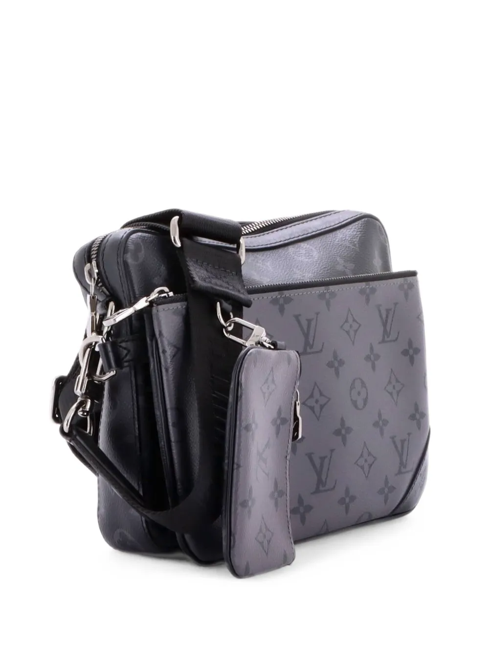 Louis Vuitton Pre-Owned sacoche à bandoulière Trio en toile Éclipse à monogramme Reverse - Noir Louis Vuitton Pre-Owned sacoche à bandoulière Trio en toile Éclipse à monogramme Reverse - Noir