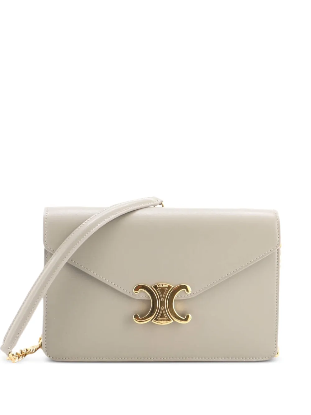 Celine Pre-Owned Margo Triomphe Wallet on Chain Leather crossbody bag - Green