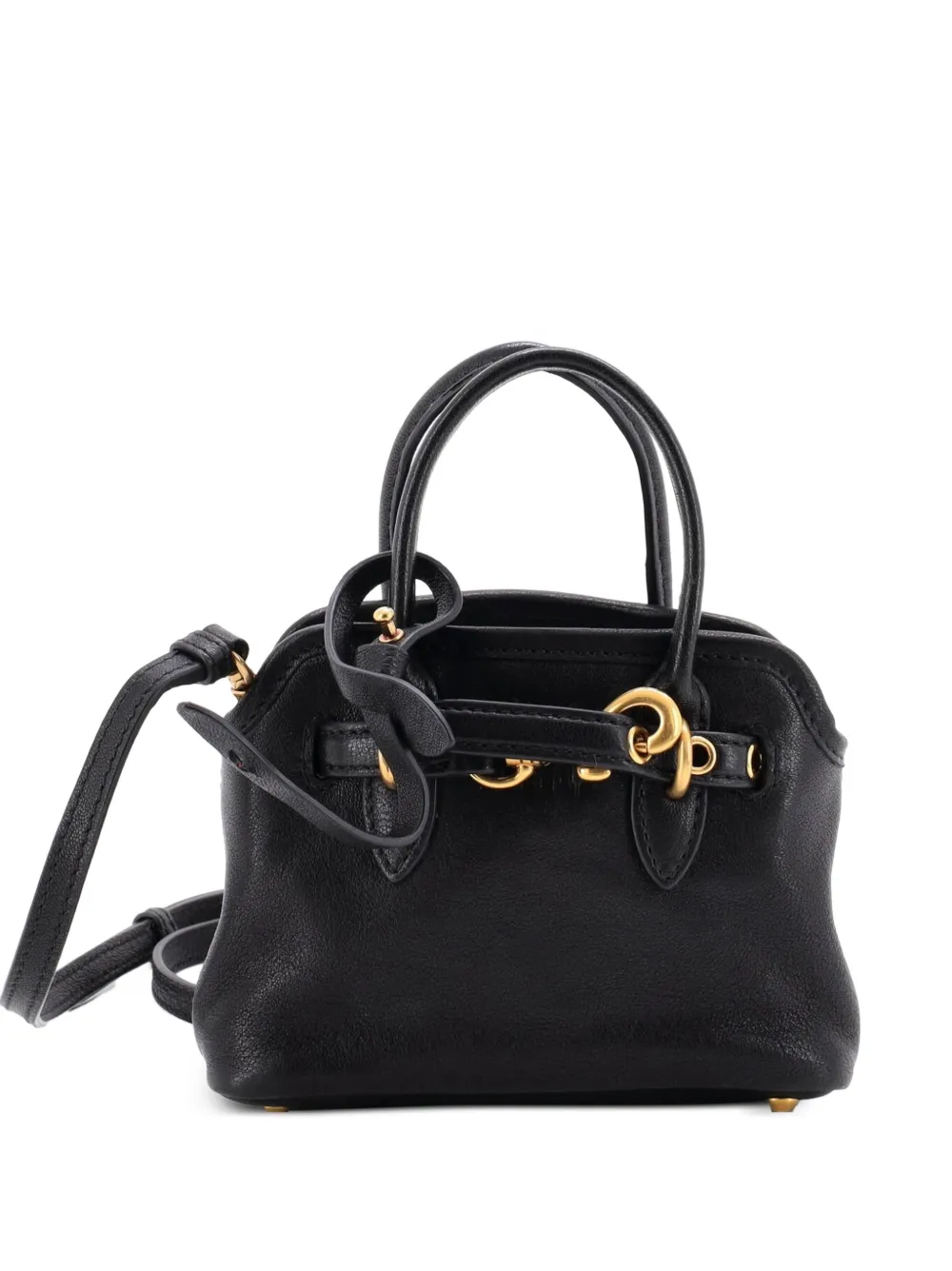 Miu Miu Pre-Owned Aventure Leather Mini tote bag - Nero