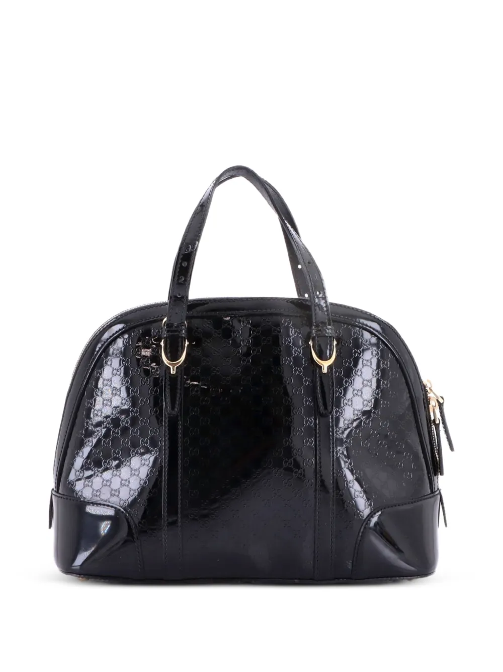 Gucci Pre-Owned petit sac à main Nice à fini verni - Noir Gucci Pre-Owned petit sac à main Nice à fini verni - Noir