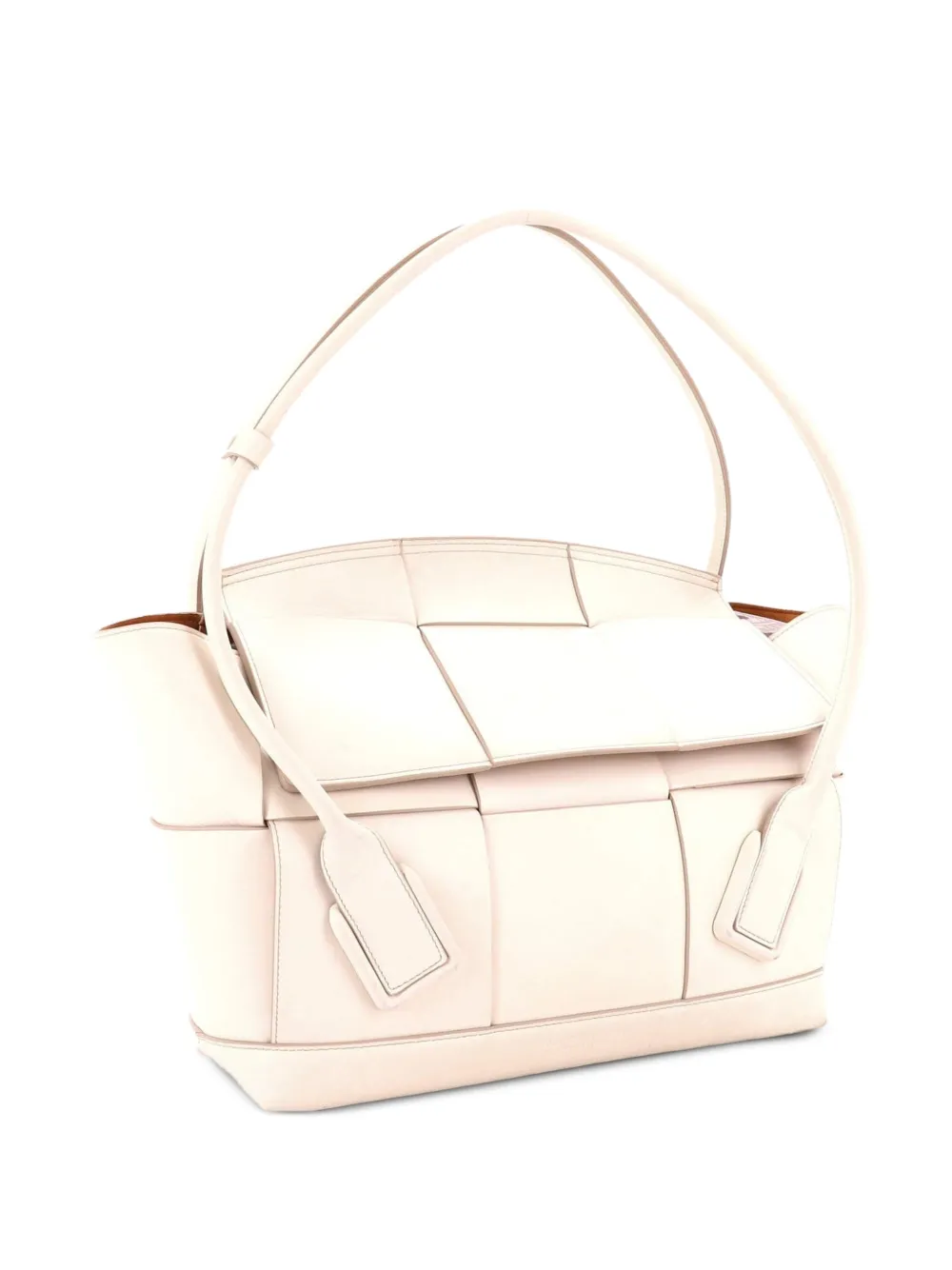Bottega Veneta Pre-Owned Mittelgroße Arco Bag Maxi Intrecciato Schultertasche - Weiß